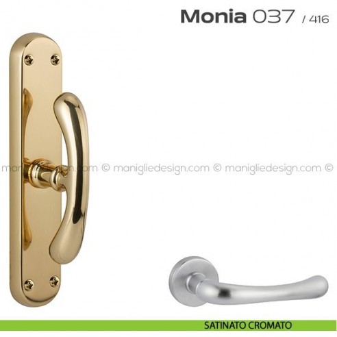 Maniglia per finestra cremonese 37 Monia Reguitti satinato cromato