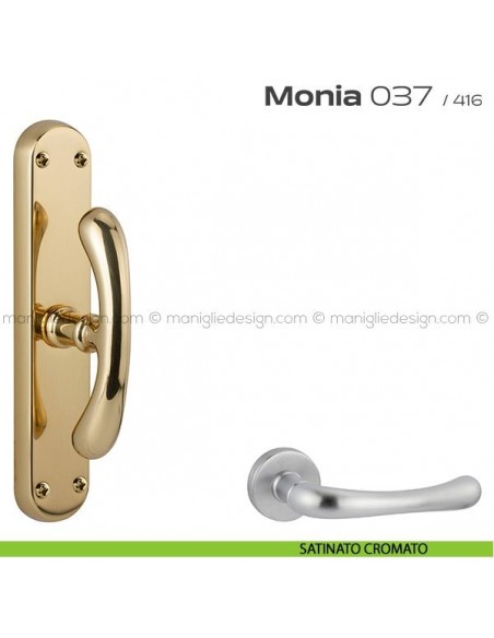 Maniglia per finestra cremonese 37 Monia Reguitti satinato cromato