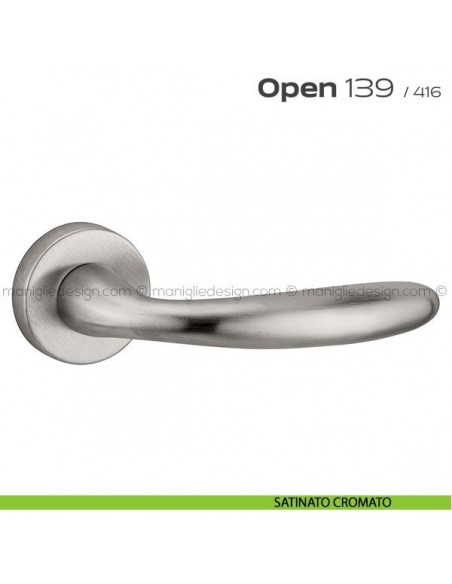 Maniglia per porta 139 Open Reguitti satinato cromato