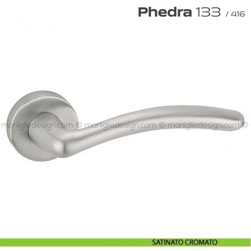 Maniglia per porta 133 Phedra Reguitti satinato cromato