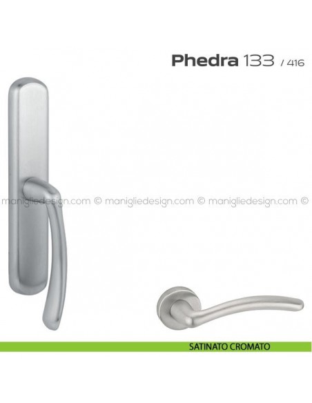 Maniglia per finestra cremonese 133 Phedra Reguitti satinato cromato