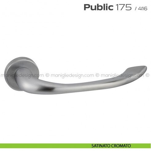 Maniglia per porta 175 Public Reguitti satinato cromato