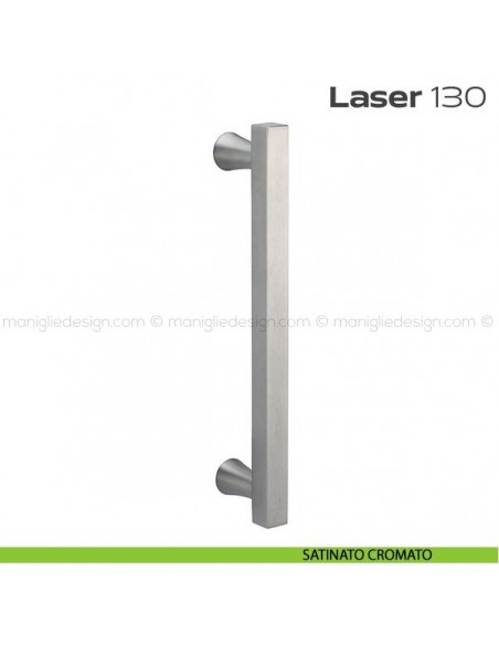 Maniglione per porta 130 LASER Reguitti senza rosette satinato cromato