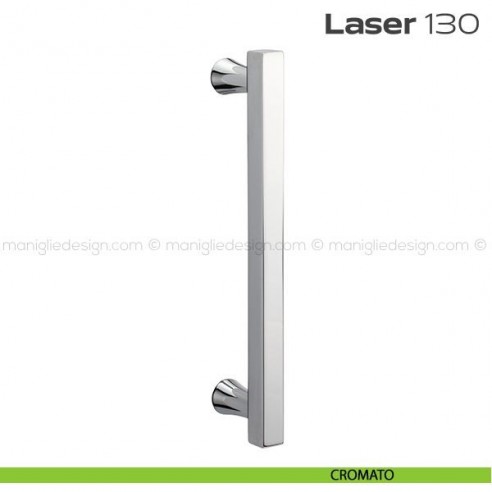 Maniglione per porta 130 LASER Reguitti senza rosette cromato