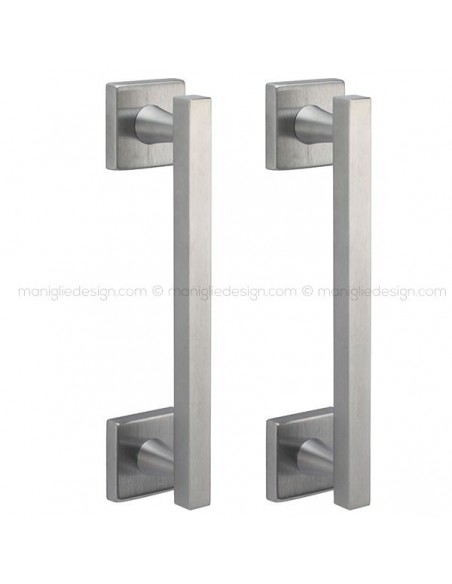 Maniglione per porta 130 Laser Reguitti accoppiato con rosette