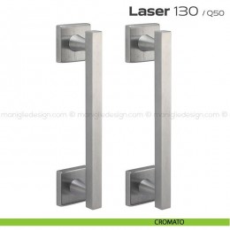 Maniglione per porta 130 Laser Reguitti accoppiato con rosette 2