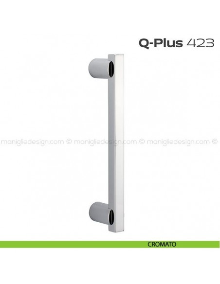 Maniglione per porta 423 Q-Plus Reguitti senza rosette cromato