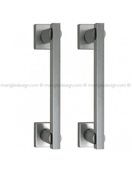 Maniglione per porta 423 Q-Plus Reguitti accoppiato con rosette