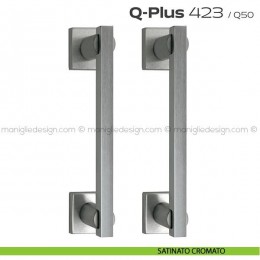 Maniglione per porta 423 Q-Plus Reguitti accoppiato con rosette 2