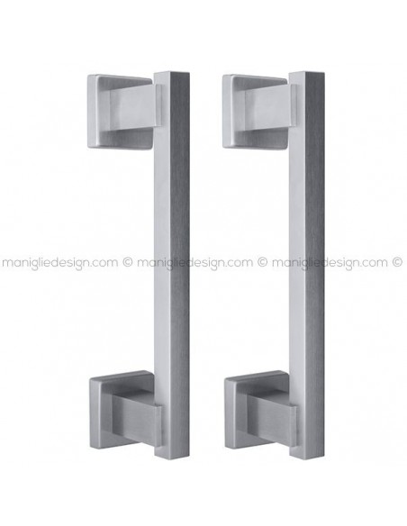 Maniglione per porta 429 Q-Star Reguitti accoppiato con rosette