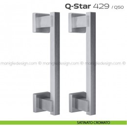 Maniglione per porta 429 Q-Star Reguitti accoppiato con rosette 2