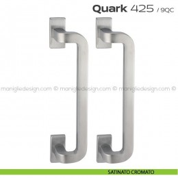 Maniglione per porta 425 Quark Reguitti accoppiato rosette rettangolari 2