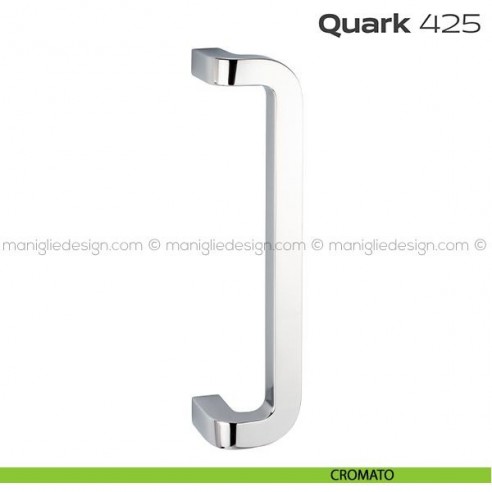 Maniglione per porta 425 Quark Reguitti senza rosette zancato cromato