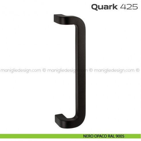 Maniglione per porta 425 Quark Reguitti senza rosette zancato nero opaco RAL 9005