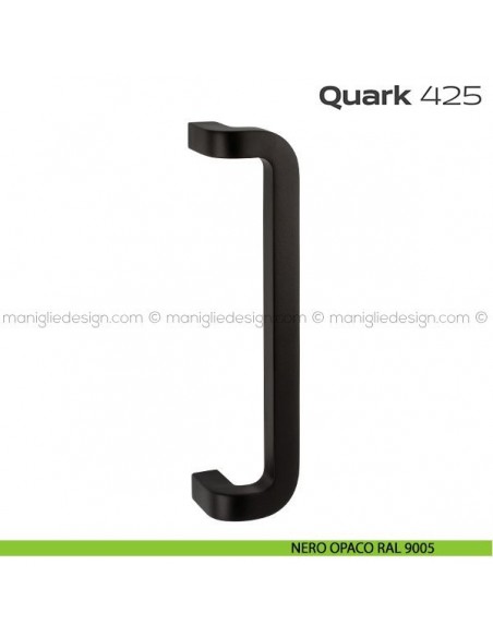 Maniglione per porta 425 Quark Reguitti senza rosette zancato nero opaco RAL 9005