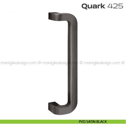 Maniglione per porta 425 Quark Reguitti senza rosette zancato PVD satin black