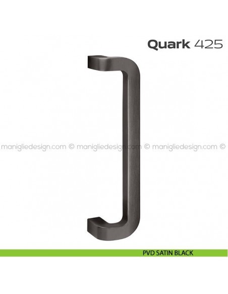 Maniglione per porta 425 Quark Reguitti senza rosette zancato PVD satin black