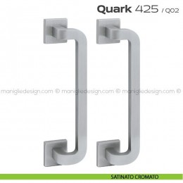 Maniglione per porta 425 Quark Reguitti accoppiato rosette quadrate 2