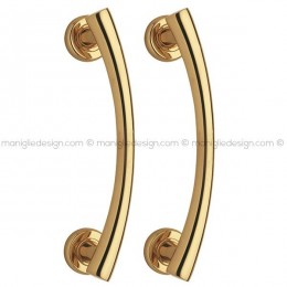 Maniglione per porta 185-334 Alma Reguitti accoppiato rosette tonde