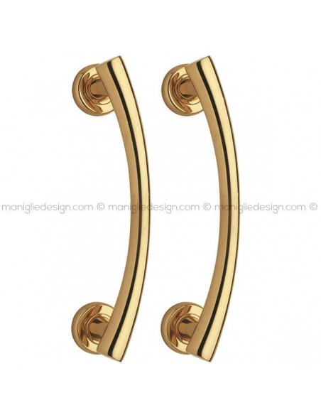 Maniglione per porta 185-334 Alma Reguitti accoppiato rosette tonde