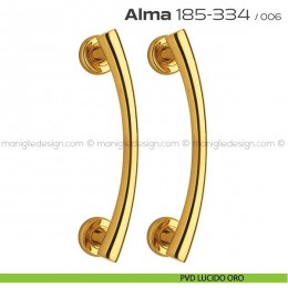 Maniglione per porta 185-334 Alma Reguitti accoppiato rosette tonde 2