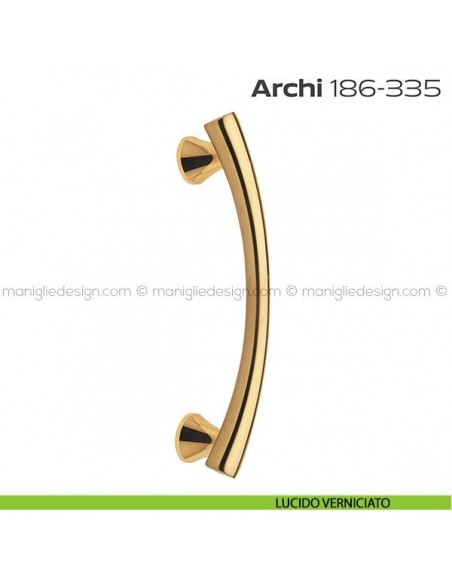 Maniglione per porta 186-335 Archi Reguitti singolo senza rosette lucido verniciato