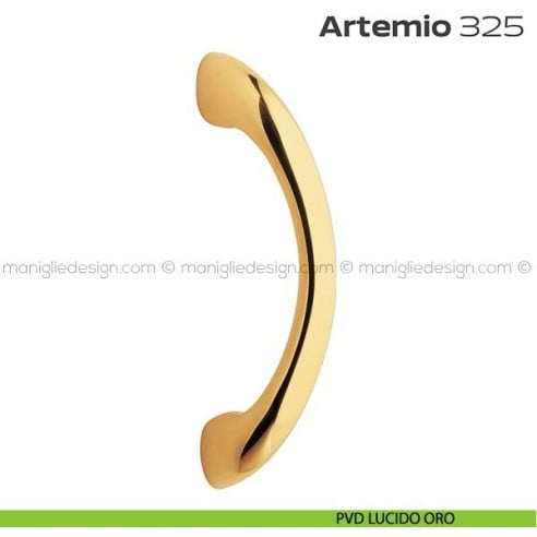 Maniglione per porta 325 Artemio Reguitti singolo senza rosette PVD oro lucido