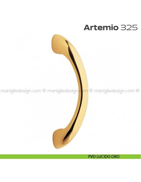 Maniglione per porta 325 Artemio Reguitti singolo senza rosette PVD oro lucido