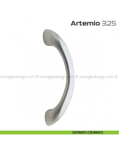 Maniglione per porta 325 Artemio Reguitti singolo senza rosette satinato cromato