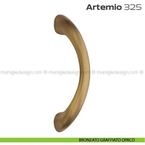 Maniglione per porta 325 Artemio Reguitti singolo senza rosette bronzato graffiato opaco