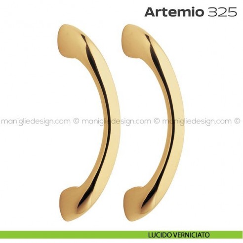 Maniglione per porta 325 Artemio Reguitti accoppiato senza rosette lucido verniciato