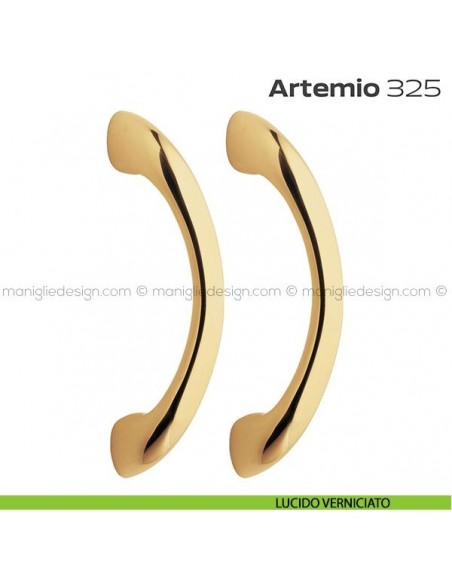 Maniglione per porta 325 Artemio Reguitti accoppiato senza rosette lucido verniciato