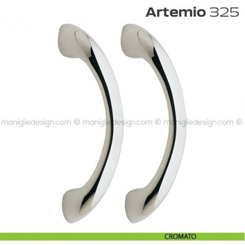 Maniglione per porta 325 Artemio Reguitti accoppiato senza rosette cromato