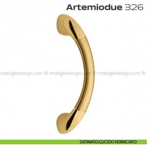 Maniglione per porta 326 Artemiodue Reguitti singolo senza rosette satinato/lucido verniciato