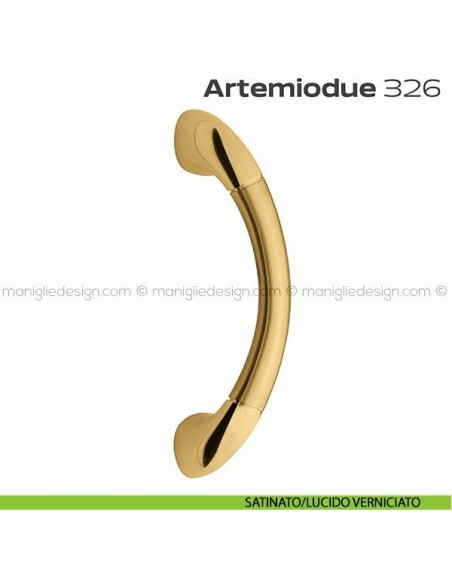 Maniglione per porta 326 Artemiodue Reguitti singolo senza rosette satinato/lucido verniciato