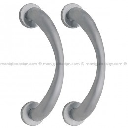 Maniglione per porta 319 Duna Reguitti accoppiato rosette a pressione