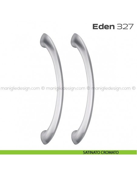 Maniglione per porta 327 Eden Reguitti accoppiato senza rosette satinato cromato