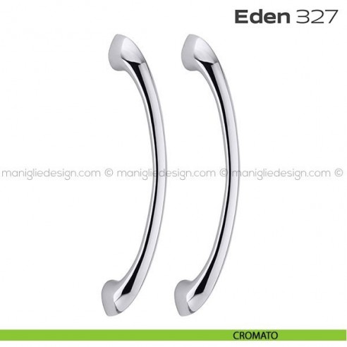 Maniglione per porta 327 Eden Reguitti accoppiato senza rosette cromato