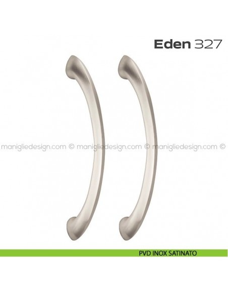Maniglione per porta 327 Eden Reguitti accoppiato senza rosette PVD inox satinato