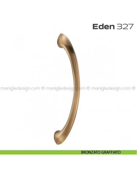 Maniglione per porta 327 Aden Reguitti singolo senza rosette bronzato graffiato