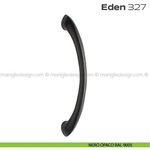 Maniglione per porta 327 Aden Reguitti singolo senza rosette nero opaco RAL 9005