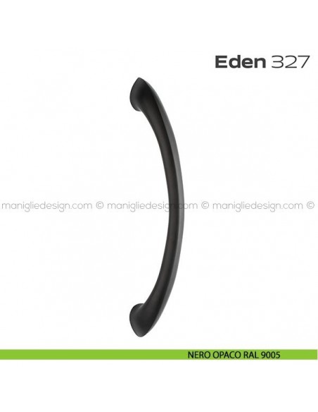 Maniglione per porta 327 Aden Reguitti singolo senza rosette nero opaco RAL 9005
