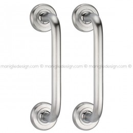 Maniglione per porta 312 Elena Reguitti accoppiato rosette tonde