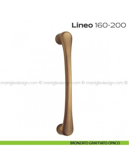 Maniglione per porta 160-200 Lineo Reguitti bronzato graffiato opaco