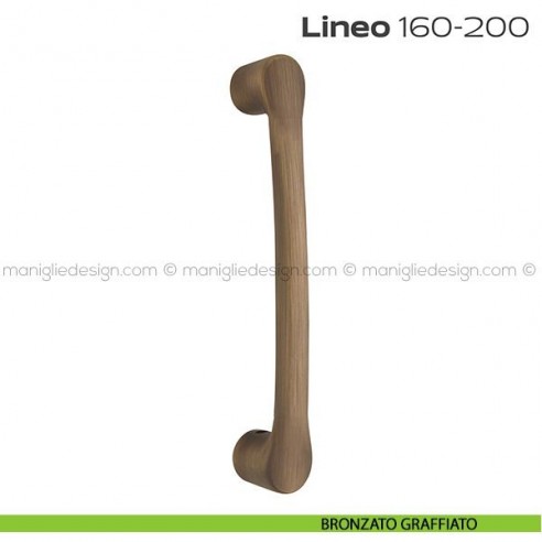 Maniglione per porta 160-200 Lineo Reguitti bronzato graffiato