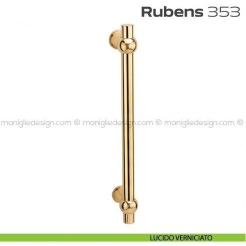 Maniglione per porta 353 Rubens Reguitti singolo senza rosette lucido verniciato