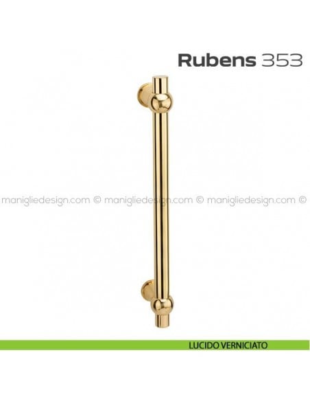 Maniglione per porta 353 Rubens Reguitti singolo senza rosette lucido verniciato