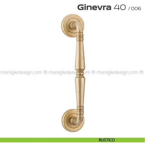 Maniglione per porta 040 Ginevra Reguitti singolo rosette ad avvitare rustico