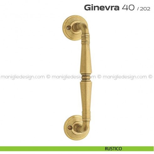 Maniglione per porta 040 Ginevra Reguitti singolo con viti a vista rustico