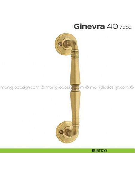 Maniglione per porta 040 Ginevra Reguitti singolo con viti a vista rustico